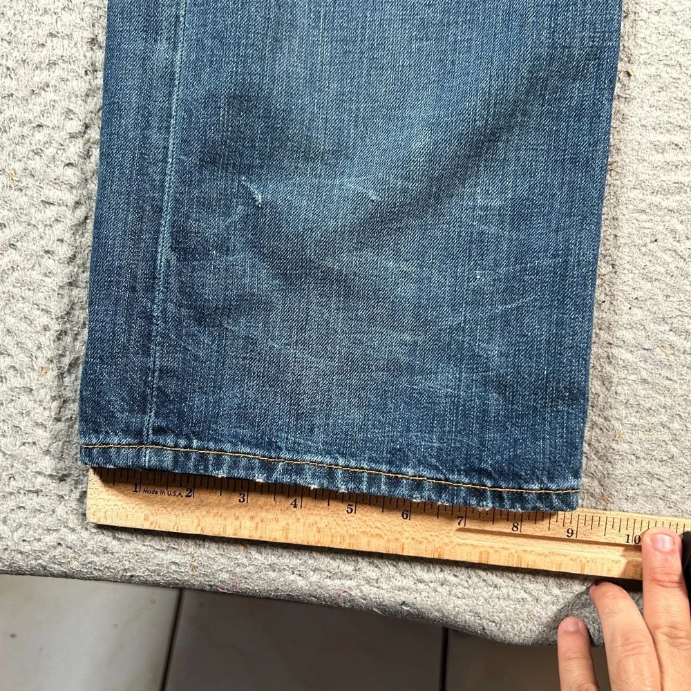 True‎ Religion Ricky Straight Jeans Mens 38 40x33 Flap Pockets Western USA Made